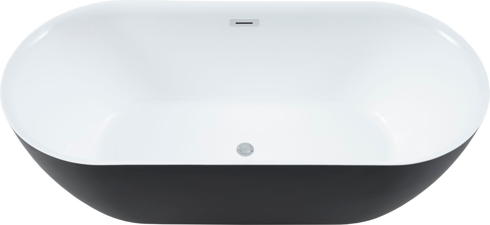 Акриловая ванна Aquanet Delight 170x78 черный матовый