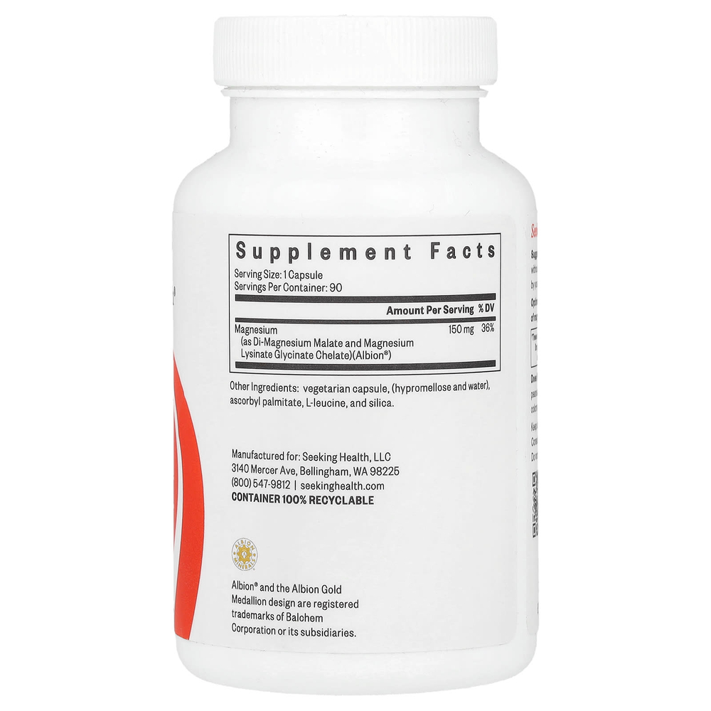 Seeking Health, Optimal Magnesium, магний, 150 мг, 90 вегетарианских капсул