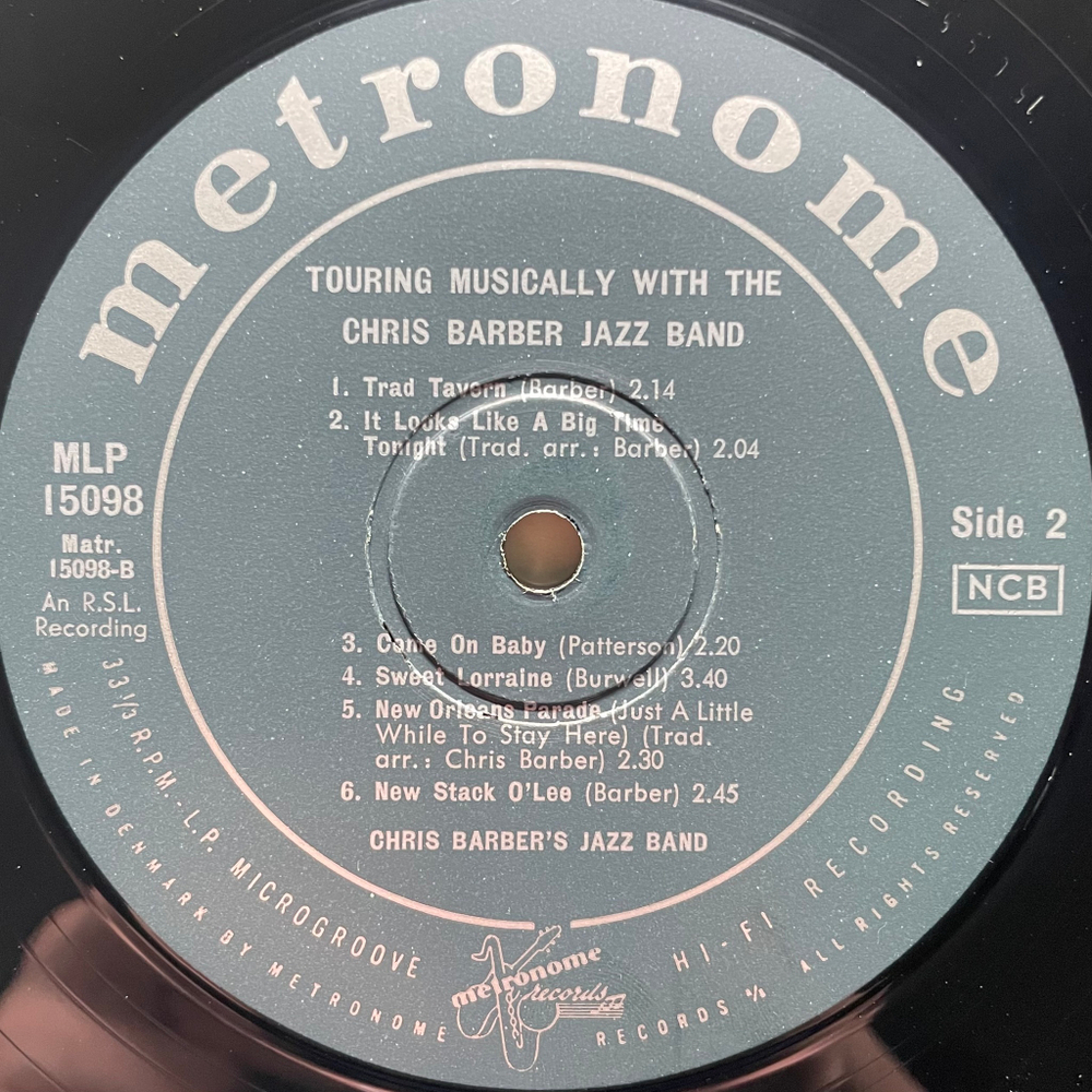 Chris Barber's Jazz Band – Touring Musically With The Chris Barber Jazzband (Дания 1962г.)