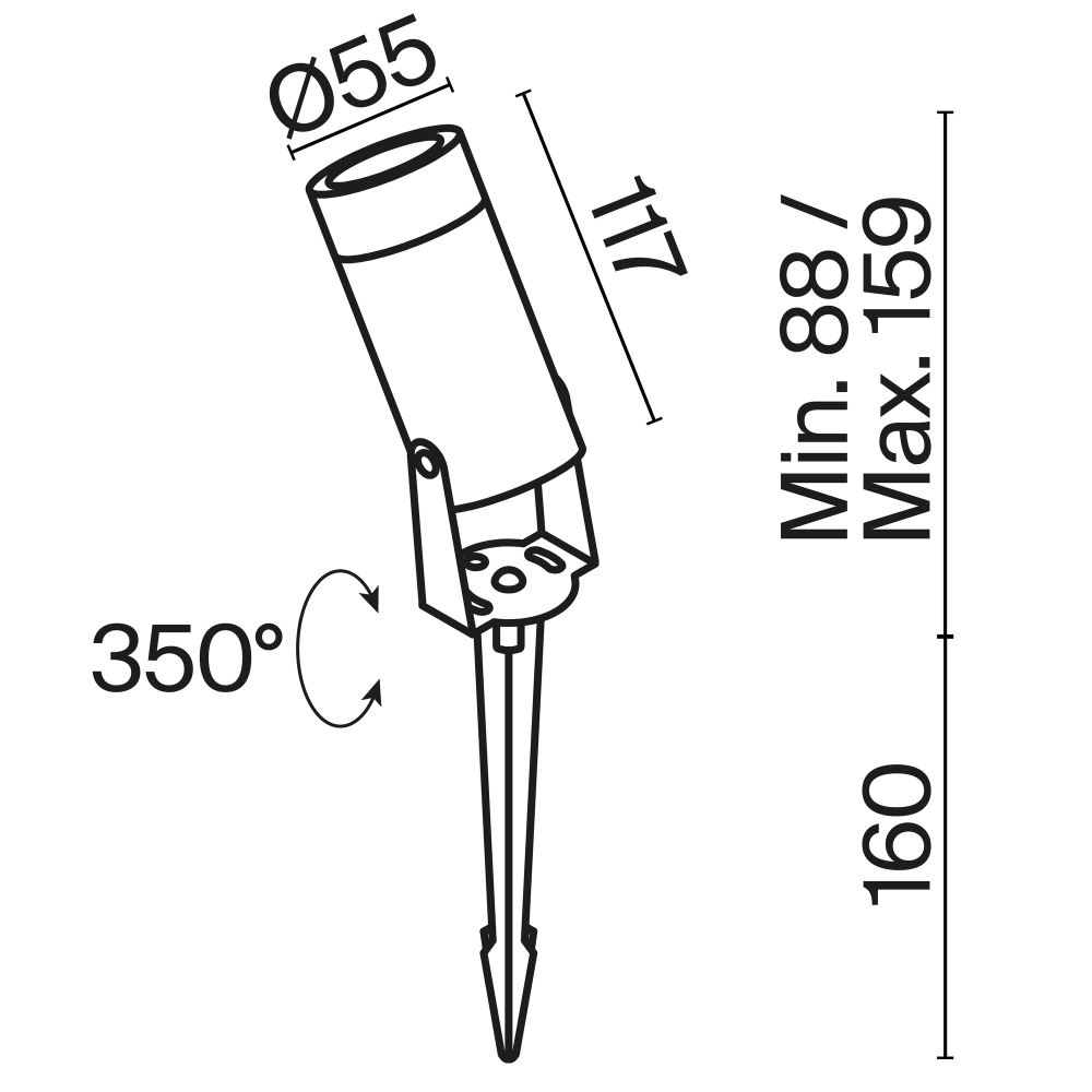 Ландшафтный светильник Outdoor O050FL-L5GF3K