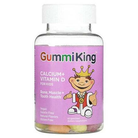 Витамин D GummiKing, кальций и витамин D для детей, 60 жевательных мармеладок