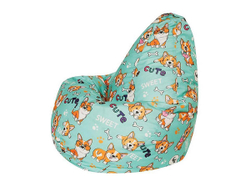 Кресло мешок груша L Корги велюр