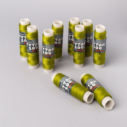 Нить для бисера Tytan 100, №2519, болотный, 100 м