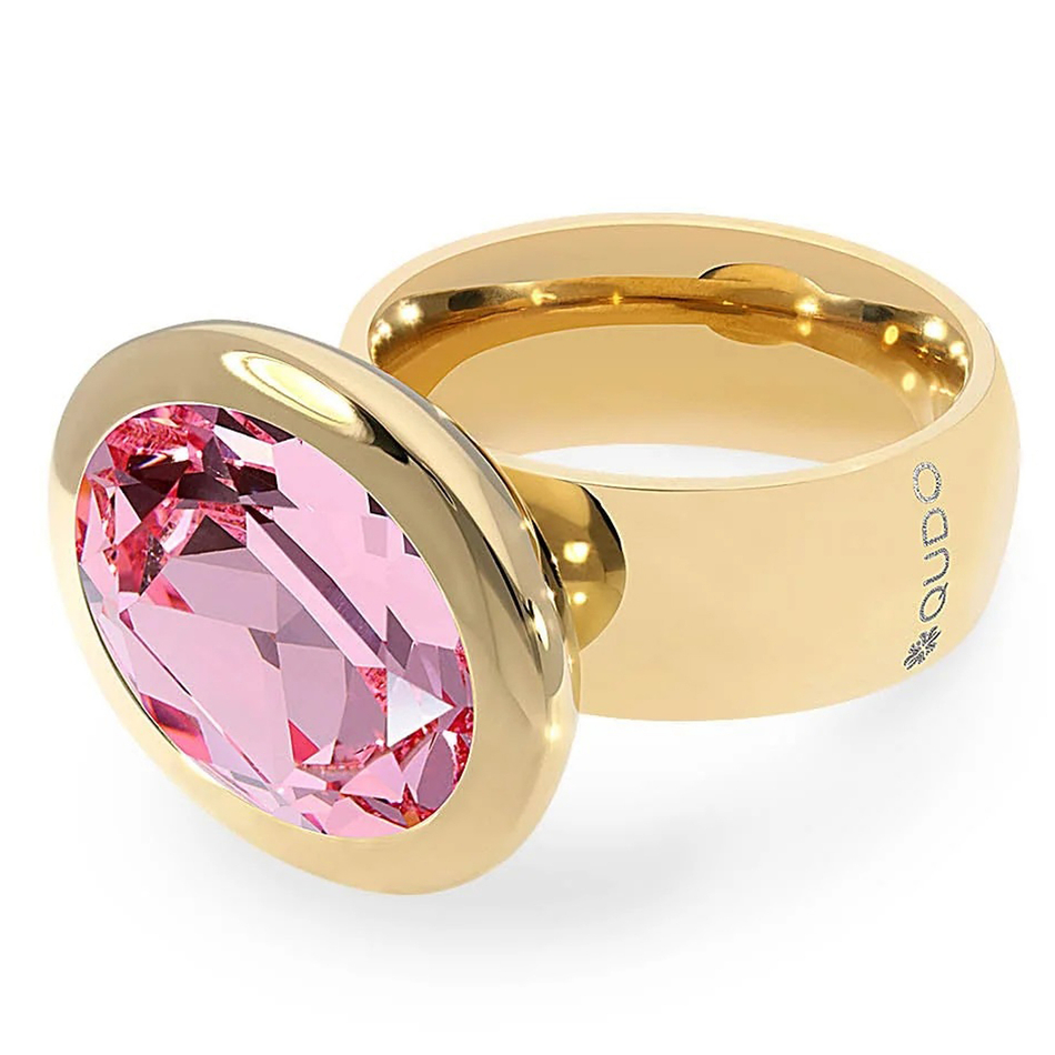 Кольцо Qudo TIVOLA big G light rose 17.2 мм 632108/17.2 R/G