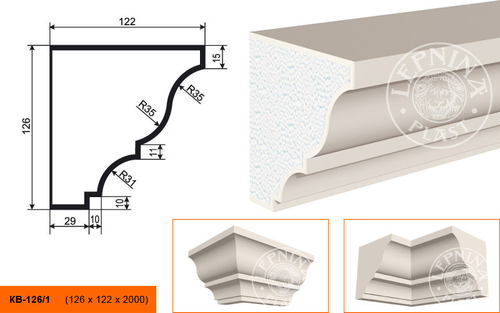 Фасадный карниз KB-126/1