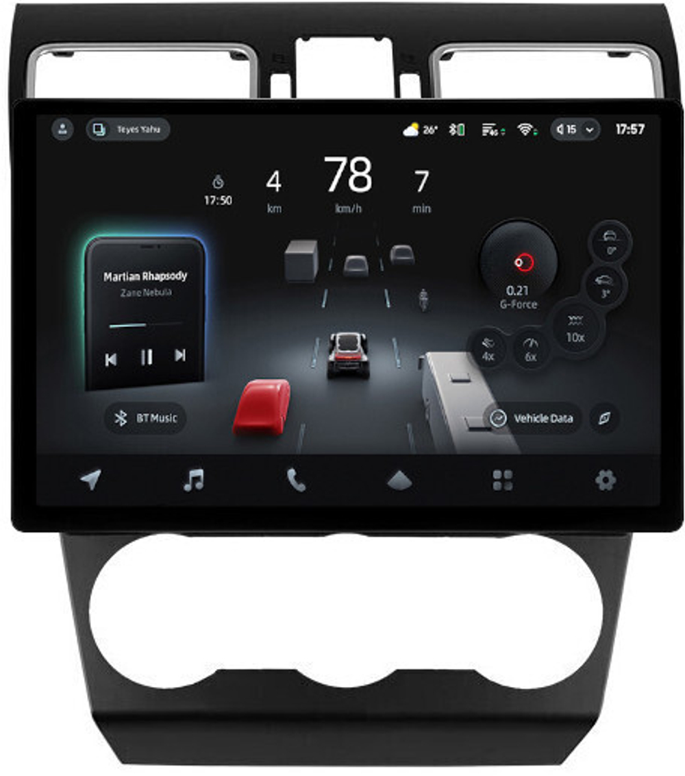 Магнитола для Subaru Forester 4 2015-2018, Impreza 4, XV 1 - Teyes CC4-PRO монитор 13" 2K QLED на Android 13, Snapdragon 778G, 8+128, AI, CarPlay, DSP, 4G SIM-слот