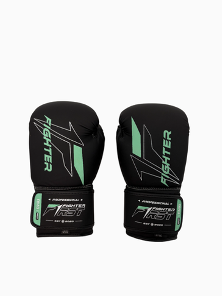 Перчатки боксерские Fighter черно-бирюзовые