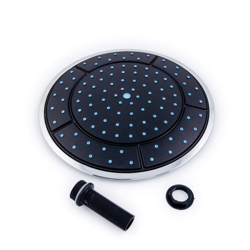 Лейка верхнего (тропического) душа душевой кабины 240мм черная