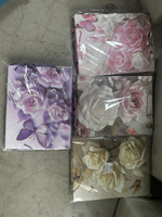 Пакет подарочный "Цветы" 30*39*11см,глитт,3Dэл,ручки-шнурок,4 цв.