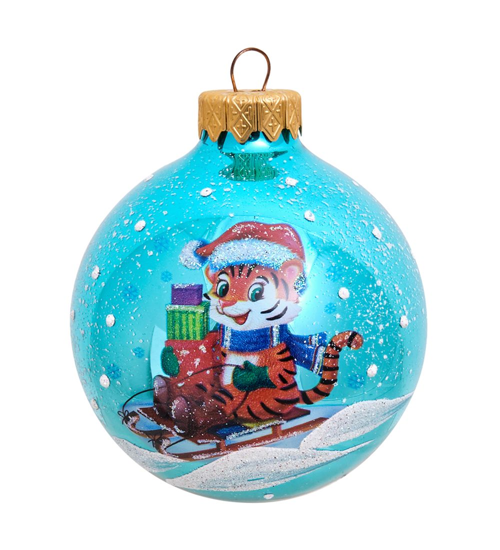 Элита НФШ-1108 Ел. украшение Шар «Тигренок» 85 мм