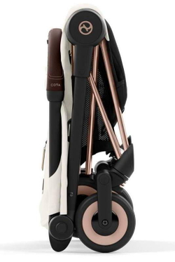 Прогулочная коляска Cybex Coya Off White с дождевиком и бампером/Rosegold 522005605