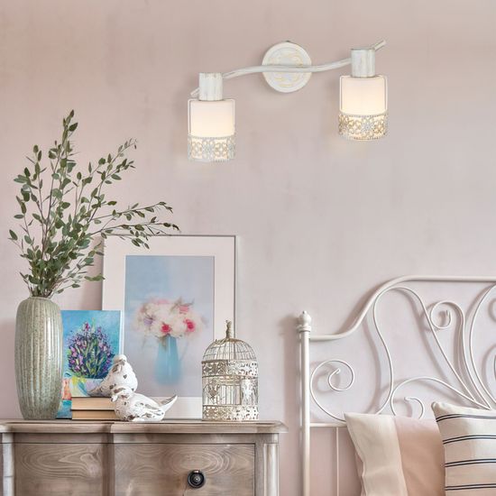 20025/2 / настенный светильник /   белый с золотом