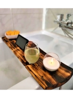 Полка столик (подставка) для ванной из 100% цельного кедра