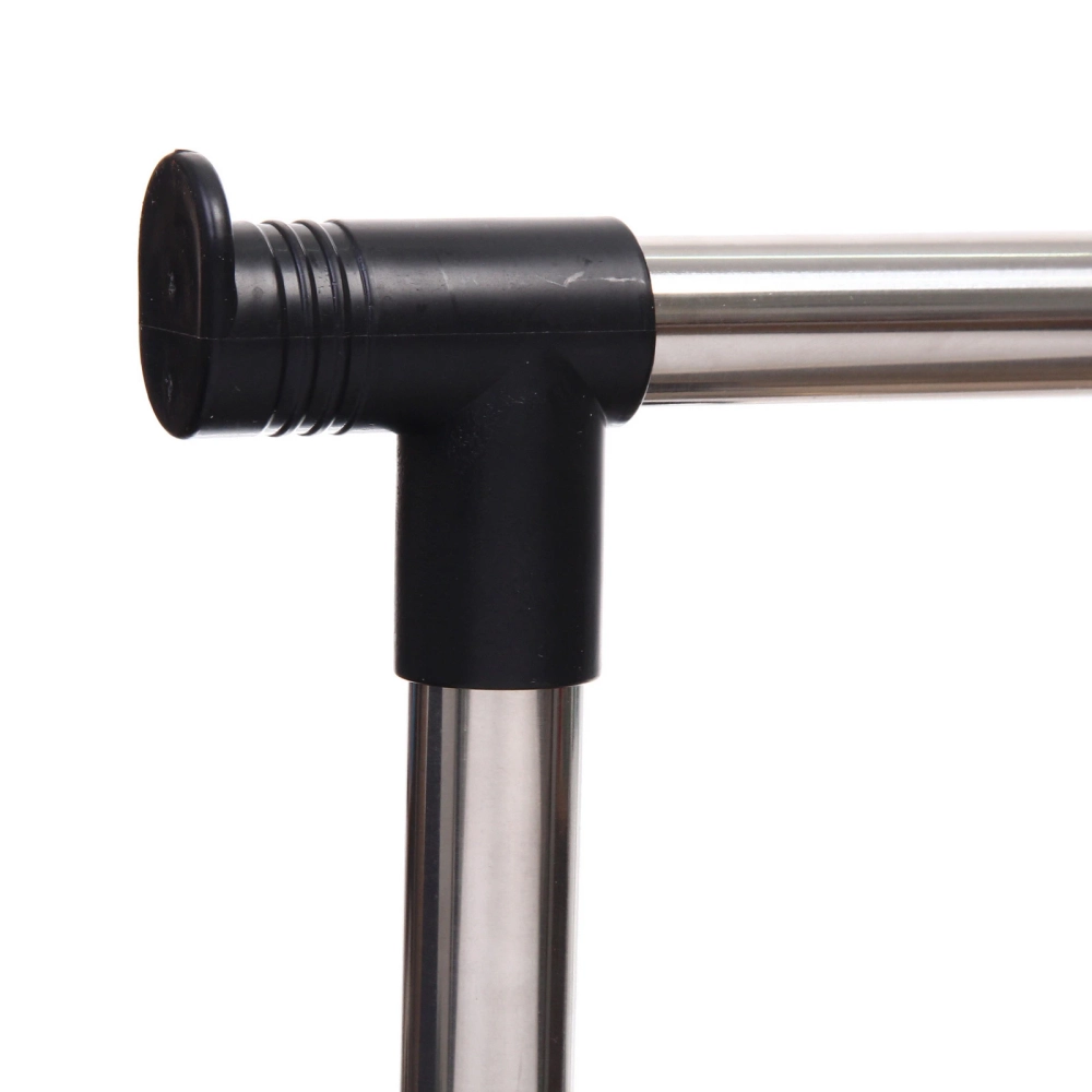 Вешалка гардеробная телескопическая напольная на колесах «ПЕРФЕКТХАУС», цвет черный, нагрузка до 20кг, 75*42*150см