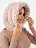 Капор зимний вязаный капюшон на флисе