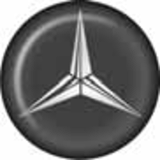 Наклейки  на колпаки D-6см - "Mercedes" (объемная) голографическая (черный фон) (кт4шт) 02147