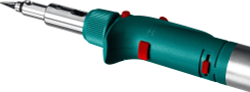 KRAFTOOL  SolderGas 120K 30-120Вт 1300°С горелка, фен, пьезоподжиг, набор 10-в-1, Газовый паяльник (55503-H10)