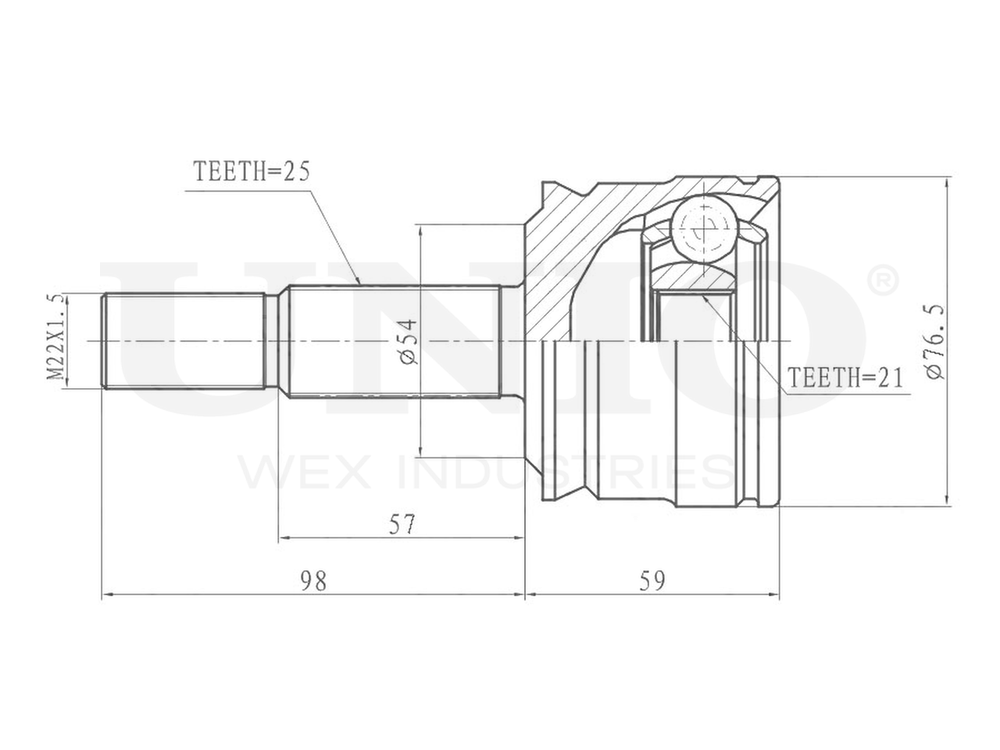ШРУС внешний UNIO CVJ-20200