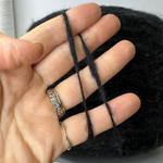 PUNO - Pecci Filati; 68% альпака, 10% меринос, 22% п/а; 220м/100гр; эффект Flame; цвет: черный с проседью