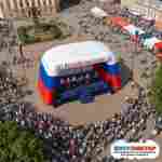 Надувная сцена для мероприятий «Русский Мир», 6×4×4 м