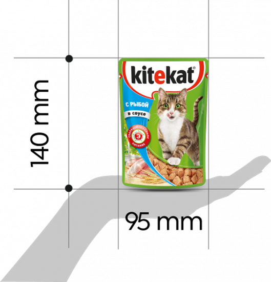 Kitekat пауч с рыбой в соусе 85 гр Kitekat пауч с рыбой в соусе 85 гр