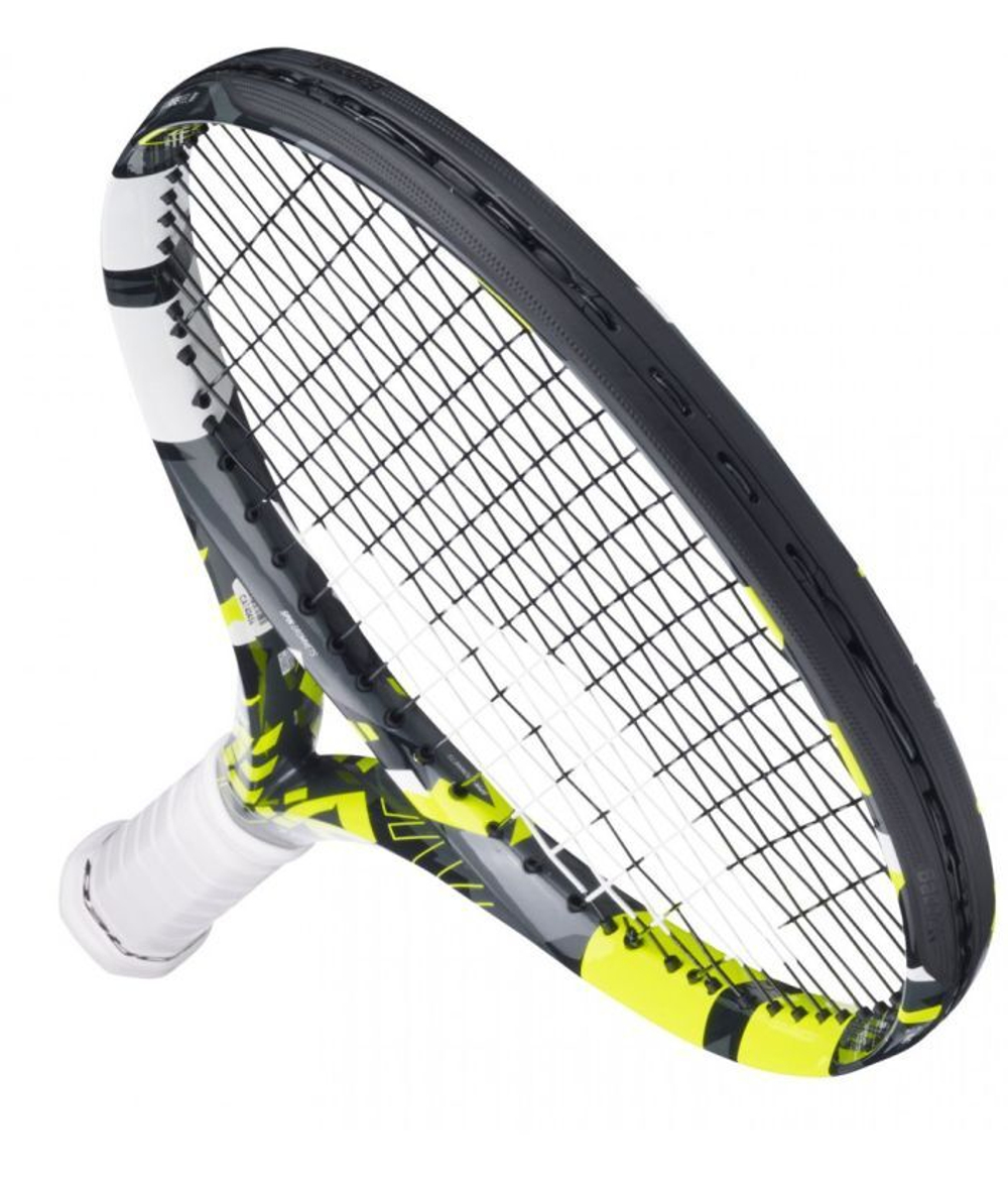 Теннисная ракетка Babolat Pure Aero Team - grey/yellow/white + Струны + Натяжка