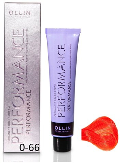OLLIN PERFORMANCE 0/66 красный 60мл Перманентная крем-краска для волос