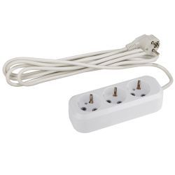 Удлинитель электрический ЭРА UX-3e-3m с заземлением 3 розетки 3м ПВС 3x0,75мм2 10А | Бытовые удлинители