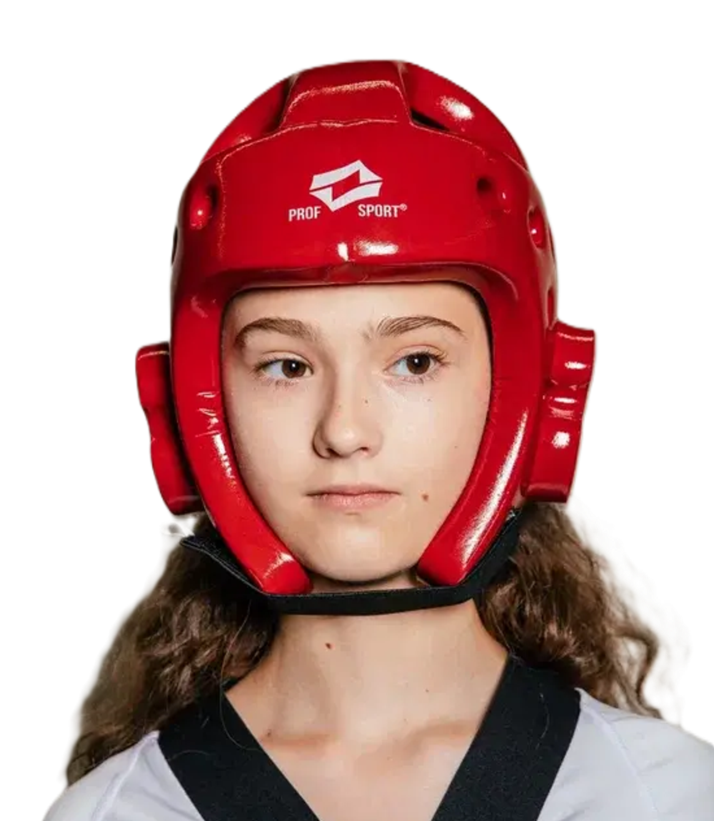 Шлем для тхэквондо ProfSport (усиленная защита) красный