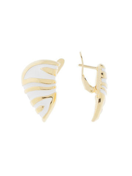 "Кэллус" серьги в золотом покрытии из коллекции "Cosmo" от Jenavi  с английским замком