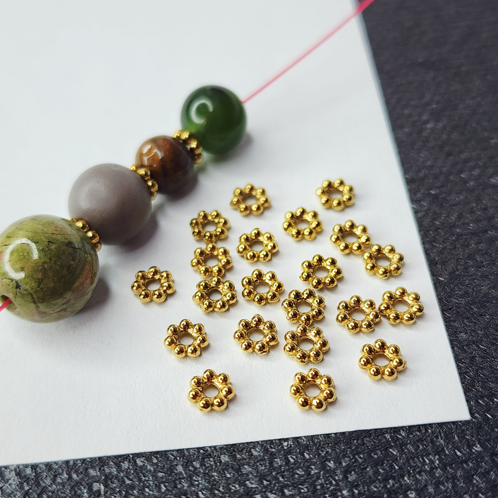 Бусина разделитель, сталь, 2я позолота, проставка, рондель, р-р 4×1.5мм