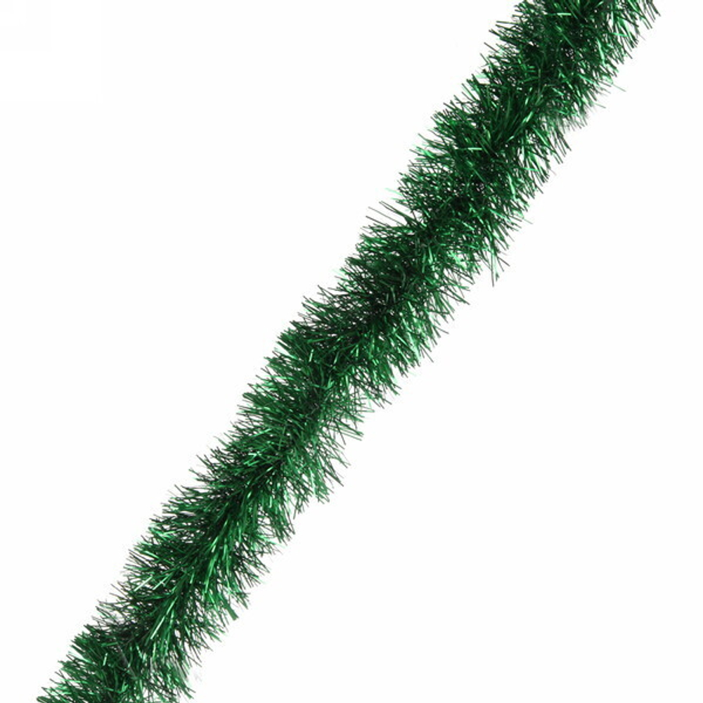 Мишура 2 м 9 см «Матовые искры», Зелёный