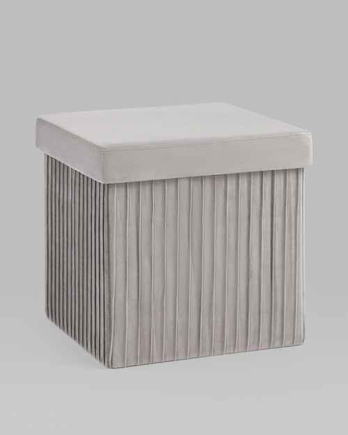 Пуф складной с ящиком Store Square серый