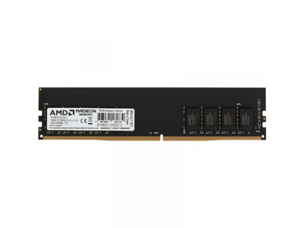 Оперативная память AMD Radeon R7 Performance R748G2133U2S-U, DDR4 1х 8ГБ 2133 МГц, DIMM,  RTL
