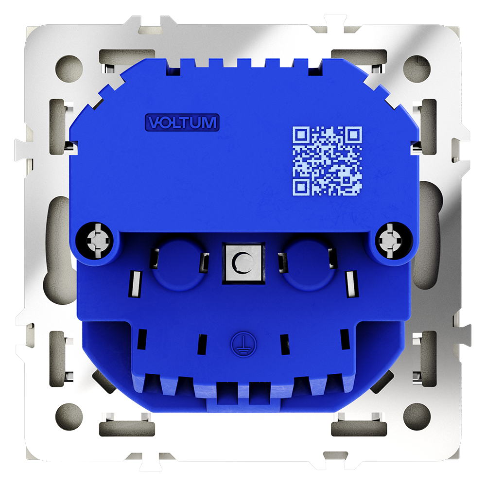 Розетка встраиваемая VOLTUM S70 с заземлением и защитными шторками, 16А, с USB, A+С, (шелк)