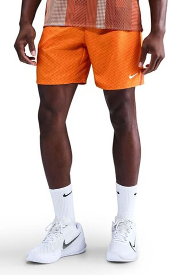 Мужские теннисные шорты Nike Court Victory Dri-Fit 7in Tennis - bright ceramic/campfire orange/white
