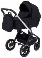 Коляска детская MOWBaby "ZOOM"PU (3в1) RA086 Silver Black