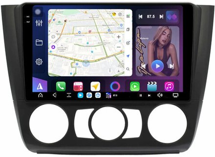 Магнитола для BMW 1-серии E81, E82, E87 2006-2012 (без штатного монитора, кондиционер) - FarCar GX095M монитор 9.5" 2K QLED на Android 14, TS20, 6+128Гб, CarPlay, 4G SIM-слот