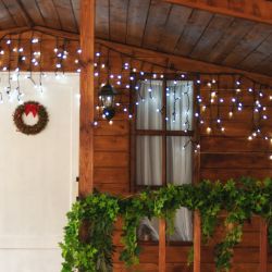 ULD-B3010-200-TBK WHITE IP67 Бахрома светодиодная с эффектом мерцания. 3м. Соединяемая. 200 светодиодов. Белый свет. Провод черный. TM Uniel.