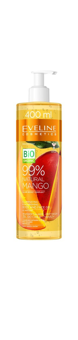 Eveline Cosmetics Bio Organic Natural Mango - регенерирующий и увлажняющий гель для всех типов кожи /   400  ml  / GTIN 5903416020226