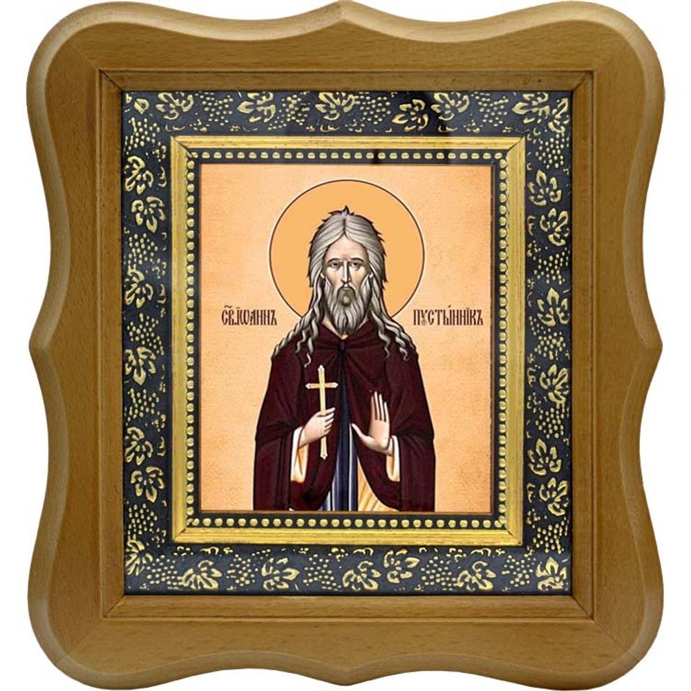 Иоанн Пустынник Египетский, преподобный. Икона на холсте.