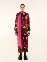 Платье «Грибы», бордовый