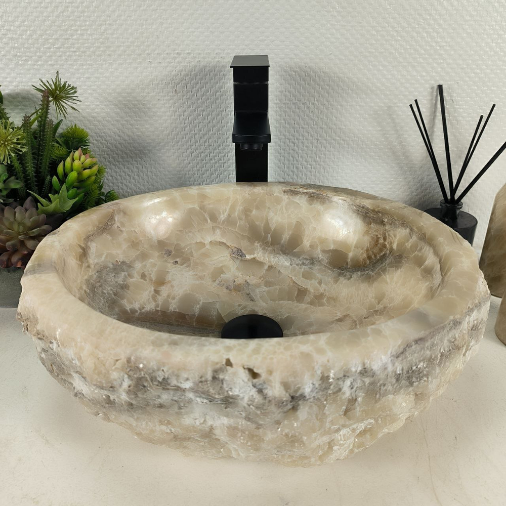Раковина из оникса Erozy Grey EO-64628 42*37*15 0156