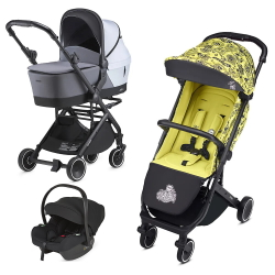 Детская коляска Anex Air-X Travel Cot Cosmo 3 в 1 woo/gray/black