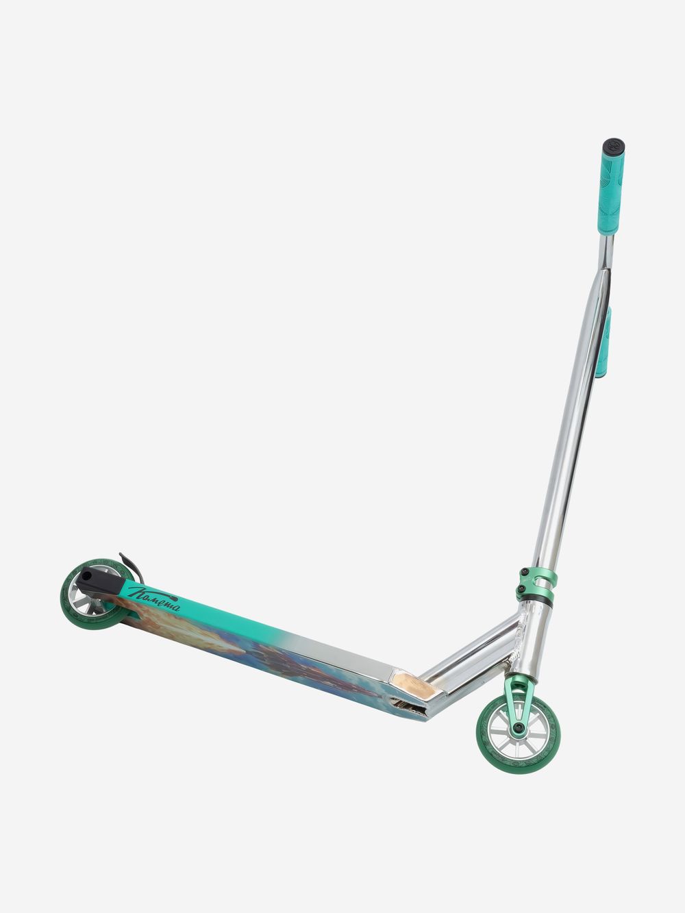 Трюковой самокат Комета Мираж серо-бирюзовый