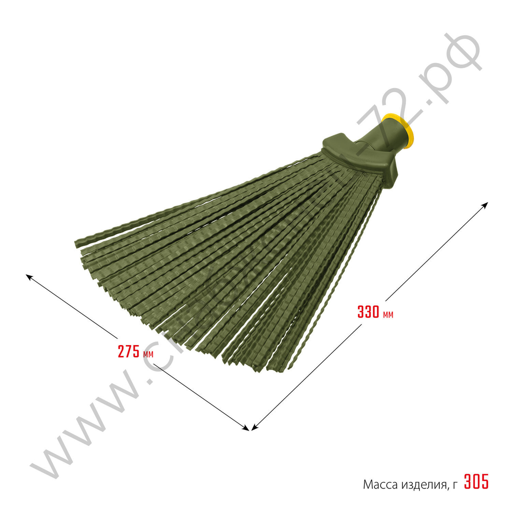 СИБИН 380х240мм, плоская веерная, полипропилен, коническое резьбовое соединение, пластиковая метла (39220)