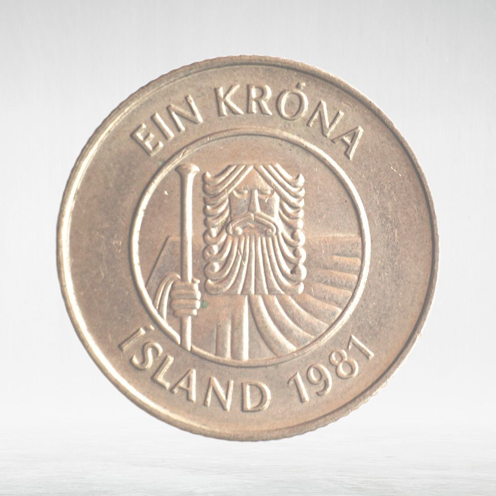 Iceland, 1 Króna, 1981, VF