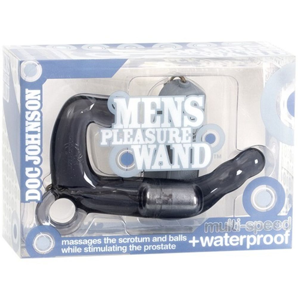 Стимулятор простаты MENS PLEASURE WAND с вибрацией на выносном пульте управления (серый) (Цвет: серый)