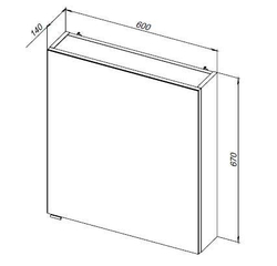 Зеркало-шкаф Aquanet Порто 60 белый