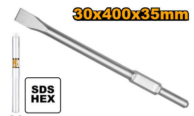Зубило плоское Hex 30x400x40 мм INGCO DBC03440012 INDUSTRIAL
